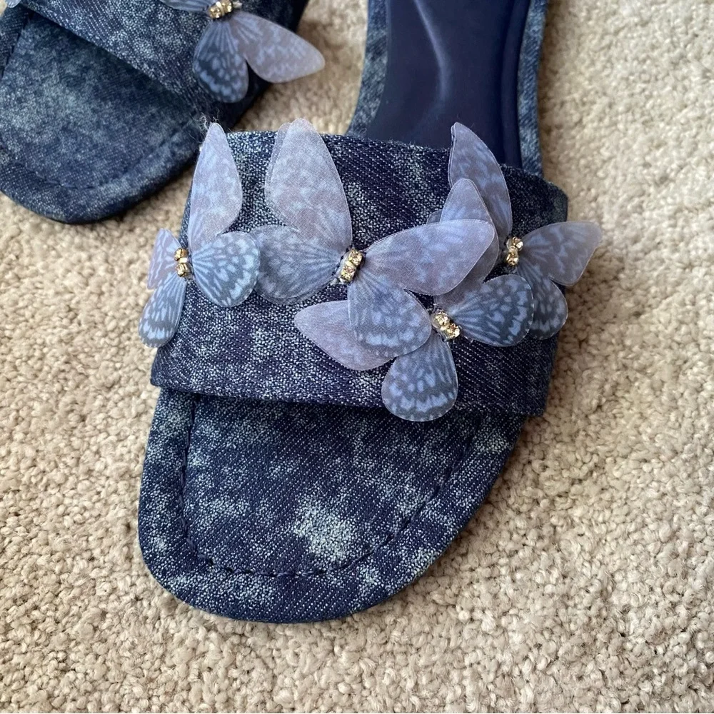 Zara Denim Butterfly Sandals - Picture 3 of 7